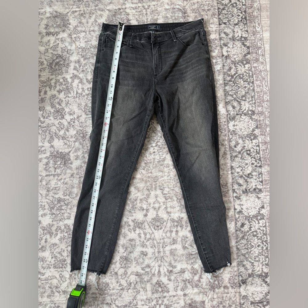 Abercrombie&Fitch High Rise Super Skinny Ankle Women’s Jeans Faded Black 31/12L